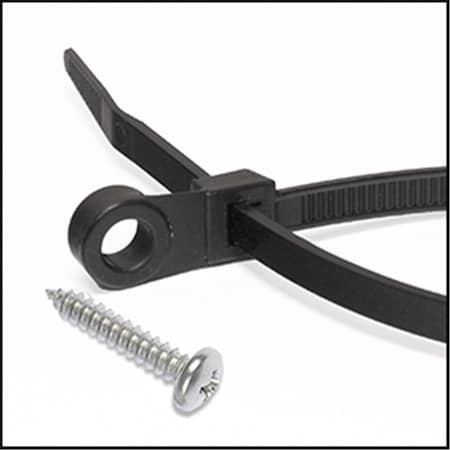 Evermark Cable Tie, 7 in L, Black, 50 lb Strength, 100 PK EM-07-50-MH-0-C